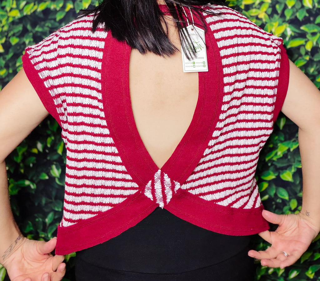 Olivia Open Back Knit Top